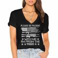 Please Be Patient With Me I'm From The 1900s USA Flag Guns Women's Jersey Short Sleeve Deep V-Neck Tshirt