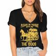 Please Be Patient With Me I'm From The 1900s Vin Women's Jersey Short Sleeve Deep V-Neck Tshirt