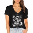 Please Be Patient With Me I'm From The 1900s Vintage Humor Women's Jersey Short Sleeve Deep V-Neck Tshirt