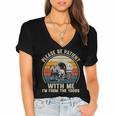 Please Be Patient With Me I'm From The 1900s Vintage Wagon Women's Jersey Short Sleeve Deep V-Neck Tshirt