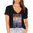 Please Be Patient With Me I'm From The 1900s Vintage 1900s Women's Jersey Short Sleeve Deep V-Neck Tshirt