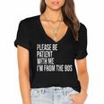 Please Be Patient With Me I’m From The 90s Kid Nostalgia Women's Jersey Short Sleeve Deep V-Neck Tshirt Please Be Patient With Me I’m From The 90s Kid Nostalgia Women's Jersey Short Sleeve Deep V-Neck Tshirt