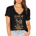 Please Be Patient With Mee I'm From The 1900s Minimalist Women's Jersey Short Sleeve Deep V-Neck Tshirt Please Be Patient With Mee I'm From The 1900s Minimalist Women's Jersey Short Sleeve Deep V-Neck Tshirt