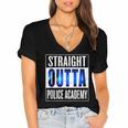 Police Academy Shirt Police Officer Graduation Women's Jersey Short Sleeve Deep V-Neck Tshirt