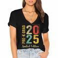 Pre-K Grad 2025 Pre-K Kids Prek Graduation Women's Jersey Short Sleeve Deep V-Neck Tshirt