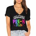 Pre-K Graduation Class Of 2026 Pre-K Graduated 2026 Women's Jersey Short Sleeve Deep V-Neck Tshirt