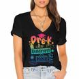 Pre-K Prek3 Prek4 Graduate Quarantine Preschool Graduation Women's Jersey Short Sleeve Deep V-Neck Tshirt