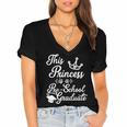 Pre-School Graduation For Girls Women's Jersey Short Sleeve Deep V-Neck Tshirt