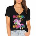 Preschool Nailed It Flossing Unicorn Graduation Shirt Women's Jersey Short Sleeve Deep V-Neck Tshirt