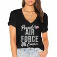 Proud Air Force Cousin US Air Force Graduation Cousin Tee Women's Jersey Short Sleeve Deep V-Neck Tshirt