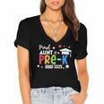 Proud Aunt Of A Pre-K 2025 Graduate Class Of 2025 Graduation Women's Jersey Short Sleeve Deep V-Neck Tshirt