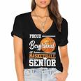 Proud Boyfriend Of A 2025 Senior Graduation Basketball Women's Jersey Short Sleeve Deep V-Neck Tshirt