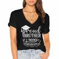 Proud Brother Of a 2020 Graduate Graduation Class Women's Jersey Short Sleeve Deep V-Neck Tshirt