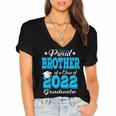 Proud Brother Of a 2022 Graduate Class Of 2022 Graduation Women's Jersey Short Sleeve Deep V-Neck Tshirt