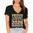 Proud Cousin Of A 2026 Graduate Shirt Class 2026 Graduation Women's Jersey Short Sleeve Deep V-Neck Tshirt