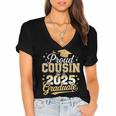 Proud Cousin Of a Class Of 2025 Graduate Senior Graduation Women's Jersey Short Sleeve Deep V-Neck Tshirt