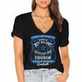 Proud Of Cousin Police Academy Graduation Shirt Women's Jersey Short Sleeve Deep V-Neck Tshirt
