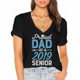 Proud Dad Of A Class 2019 SeniorShirt Graduation Women's Jersey Short Sleeve Deep V-Neck Tshirt