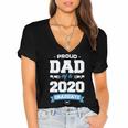 Proud Dad Of A Class Of 2020 Graduate TShirt Graduation Women's Jersey Short Sleeve Deep V-Neck Tshirt
