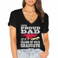Proud Dad Graduation Shirt 2018 Graduate Tee Women's Jersey Short Sleeve Deep V-Neck Tshirt