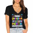 Proud GRANDMA Of a 2025 PRE-K Graduate -Graduation Women's Jersey Short Sleeve Deep V-Neck Tshirt