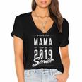 Proud Mama Senior 2019 Mom Graduate Graduation MommyShirt Women's Jersey Short Sleeve Deep V-Neck Tshirt
