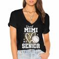 Proud Mimi Of A 2026 Senior Baseball Graduation Leopard Women's Jersey Short Sleeve Deep V-Neck Tshirt