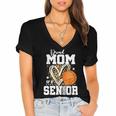 Proud Mom Of A 2026 Senior Basketball Graduation Leopard Women's Jersey Short Sleeve Deep V-Neck Tshirt