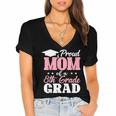 Proud Mom Of An Awesome 8th Grade Graduate 2026 Graduation Women's Jersey Short Sleeve Deep V-Neck Tshirt
