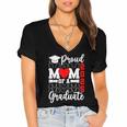 Proud Mom Of a Class Of 2025 Graduate Senior Mom Graduation Women's Jersey Short Sleeve Deep V-Neck Tshirt