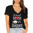 Proud Mom Of A High School Graduation Senior Mom Shirt Women's Jersey Short Sleeve Deep V-Neck Tshirt