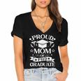 Proud Mom Of PhD Graduate Doctorate Graduation Women's Jersey Short Sleeve Deep V-Neck Tshirt