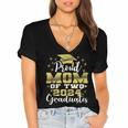 Proud Mom Of Two 2024 Graduate Class 2024 Graduation Family Women's Jersey Short Sleeve Deep V-Neck Tshirt