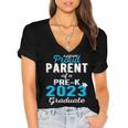 Proud Parent Of Pre K School Graduate 2023 Graduation Parent Women's Jersey Short Sleeve Deep V-Neck Tshirt