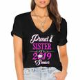 Proud SISTER Of A Class 2019 Senior Tshirt Graduation Women's Jersey Short Sleeve Deep V-Neck Tshirt
