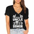 Proud Uncle Of A 2019 Senior School Graduation Shirt Women's Jersey Short Sleeve Deep V-Neck Tshirt