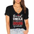 Proud Uncle Of A 2026 Graduate Senior Family Graduation Women's Jersey Short Sleeve Deep V-Neck Tshirt