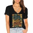 Read Books Lift Weights Fight Fascists Reading Lover Women's Jersey Short Sleeve Deep V-Neck Tshirt