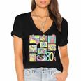 Retro 80s Nostalgia 1980s Throwback Party Costume Women's Jersey Short Sleeve Deep V-Neck Tshirt Retro 80s Nostalgia 1980s Throwback Party Costume Women's Jersey Short Sleeve Deep V-Neck Tshirt