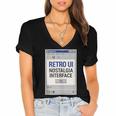 Retro Computer Dialog Box 90s Desktop Interface Nostalgia Women's Jersey Short Sleeve Deep V-Neck Tshirt Retro Computer Dialog Box 90s Desktop Interface Nostalgia Women's Jersey Short Sleeve Deep V-Neck Tshirt