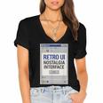 Retro Computer Dialog Box 90s Desktop Interface Nostalgia Women's Jersey Short Sleeve Deep V-Neck Tshirt