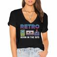 Retro Gaming Nostalgia Tee Perfect For 90s Lovers Women's Jersey Short Sleeve Deep V-Neck Tshirt