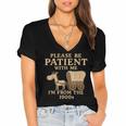 Retro Please Be Patient With Me I'm From The 1900s Vintage Women's Jersey Short Sleeve Deep V-Neck Tshirt