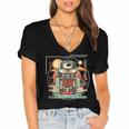 Retro Tech Stack 80s 90s Nostalgia Analog Devices Women's Jersey Short Sleeve Deep V-Neck Tshirt Retro Tech Stack 80s 90s Nostalgia Analog Devices Women's Jersey Short Sleeve Deep V-Neck Tshirt