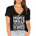 Sarcastic Saying Humor Introvert Workplace Attitude Women's Jersey Short Sleeve Deep V-Neck Tshirt Sarcastic Saying Humor Introvert Workplace Attitude Women's Jersey Short Sleeve Deep V-Neck Tshirt