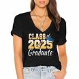 Senior 2025 Class Of 2025 Senior Graduate 2025 Graduation Women's Jersey Short Sleeve Deep V-Neck Tshirt