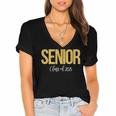 Senior 2025 Graduation Class Of 2025 Senior Men Women Women's Jersey Short Sleeve Deep V-Neck Tshirt