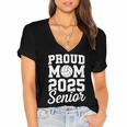 Senior 2025 Volleyball Mom High School Graduation Outfit Fun Women's Jersey Short Sleeve Deep V-Neck Tshirt