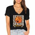 Senior Basketball Mom 2026 Basketball Graduation Women's Jersey Short Sleeve Deep V-Neck Tshirt