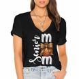 Senior Basketball Mom Class Of 2026 Player Graduation Grad Women's Jersey Short Sleeve Deep V-Neck Tshirt